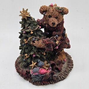 VTG Boyds Bears Elliot & The Tree 1994 Collector Edition Christmas Figurine